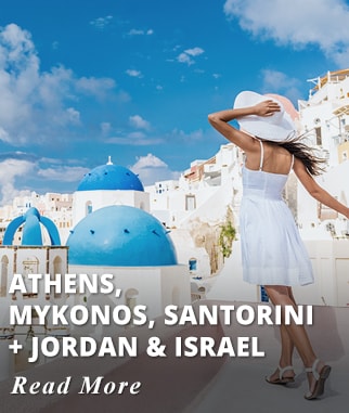 Athens, Mykonos, Santorini + Jordan & Israel Tour