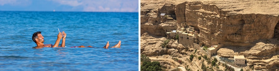Floating Dead Sea - Monastery of the Temptation