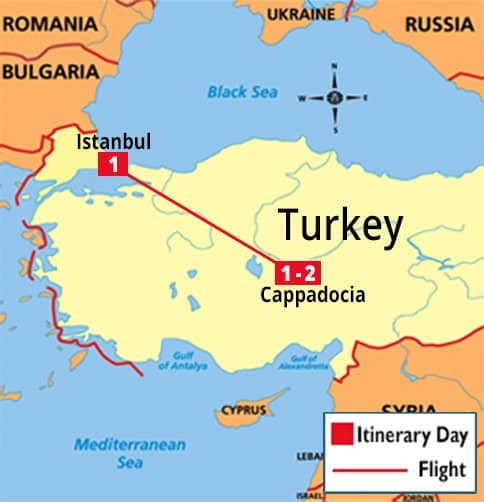 Cappadocia Express Tour Map